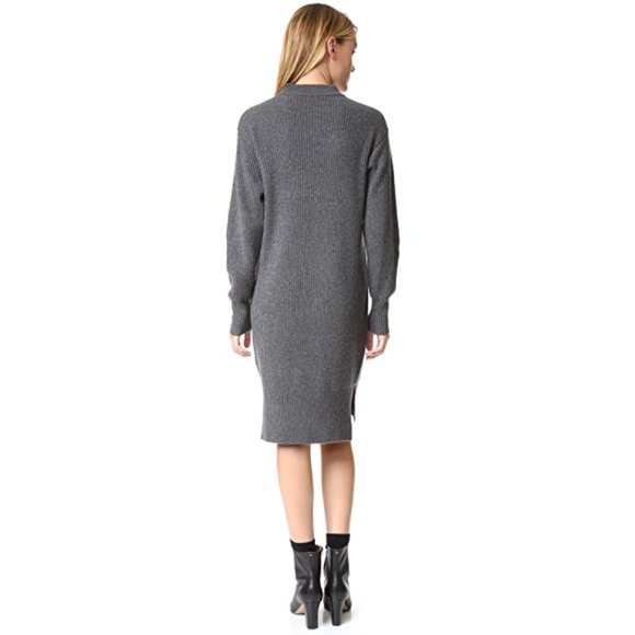 DKNY Cashmere Sweater Dress with Side Slit… - Picture 3 of 14